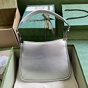 Gucci Horsebit Slim Small Shoulder Bag Silver 23x18.5x3cm - 4