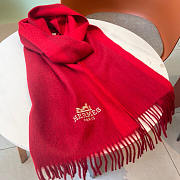 Hermes Wool Scarf Red - 3