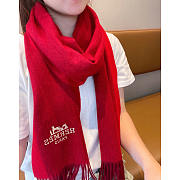 Hermes Wool Scarf Red - 2