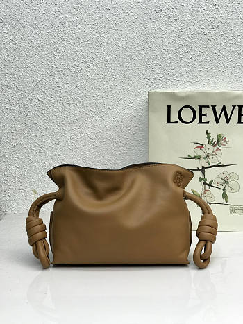 Loewe Mini Flamenco Clutch Bag Beige 23.9x18x9cm