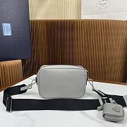 Prada Saffiano Leather Shoulder Bag Grey 20x13.5x7cm - 5