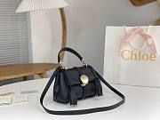 Chloe Penelope Small Soft Shoulder Bag Black 22x14x9cm - 6