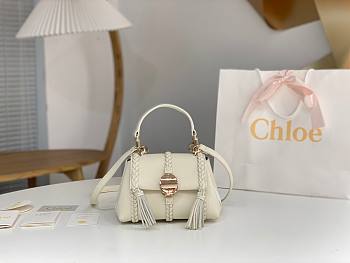 Chloe Penelope Small Soft Shoulder Bag White 22x14x9cm