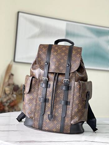 Louis Vuitton LV Backpack Christopher MM Monogram Black 38 x 44 x 21 cm