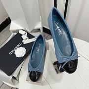 Chanel Ballerina Flat Blue Black - 4