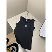 Loewe Cotton Tank Top Black  - 2