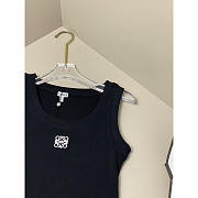 Loewe Cotton Tank Top Black  - 4