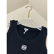 Loewe Cotton Tank Top Black  - 5