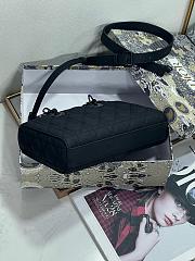 Dior Medium Lady D-Joy Bag Ultramatte Black Cannage Calfskin 26 x 13.5 x 5 cm - 5
