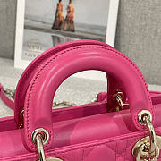 Dior Lady Small D-joy Bag Pink 22x12x6cm - 3