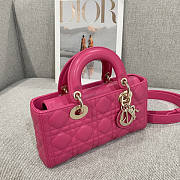 Dior Lady Small D-joy Bag Pink 22x12x6cm - 2