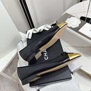 Chanel Ballerina Flat Black Gold - 5