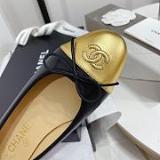 Chanel Ballerina Flat Black Gold - 4
