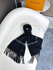 Louis Vuitton LV Black Scarf 35x180cm - 2