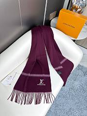 Louis Vuitton LV Red Wine Scarf 35x180cm - 3