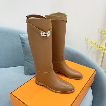 Hermes Jumping Boot Silver Brown