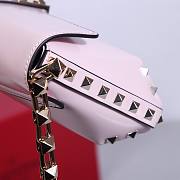Valentino Garavani Rockstud Brushed Calfskin Pink Shoulder Bag 26x13x7cm - 6