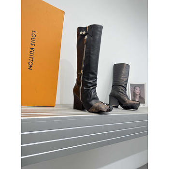 Louis Vuitton LV Patti Wedge Half Boots Black
