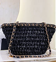 Chanel Small Shopping Bag Black 36x20x12cm - 4