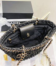 Chanel Small Shopping Bag Black 36x20x12cm - 3