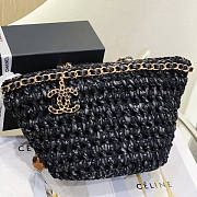 Chanel Small Shopping Bag Black 36x20x12cm - 5