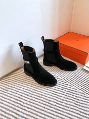 Hermes Black Suede Boots - 1