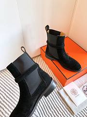 Hermes Black Suede Boots - 4