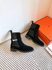 Hermes Black Suede Boots - 2