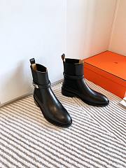 Hermes Black Leather Boots - 1