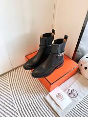 Hermes Black Leather Boots - 2