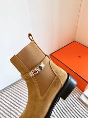 Hermes Brown Suede Boots - 5