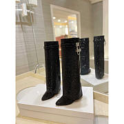 Givenchy Shark Lock Boots Satin With Strass Black - 3