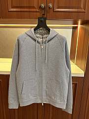 Dior Grey Hooded Track Jacket  - 1