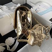 Chanel Backpack Star Coin Purse Metallic Calfskin Gold Light Gold 22.5 × 22.5 × 6 cm - 5