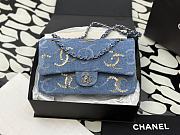 Chanel Flap Bag Denim Blue Sequins Silver 25.5cm - 1