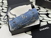 Chanel Flap Bag Denim Blue Sequins Silver 25.5cm - 6