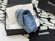 Chanel Flap Bag Denim Blue Sequins Silver 25.5cm - 5