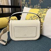 Valentino Garavani Alltime Grainy Calfskin Shoulder Bag White 23.5 x 18 x 8 cm - 2