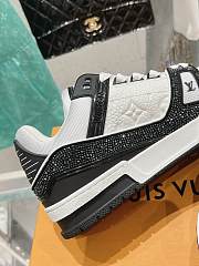 Louis Vuitton LV Trainer Black Crystal Sneaker - 5