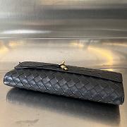 Bottega Veneta Long Clutch Andiamo With Handle Black 31x13x3cm - 6