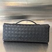 Bottega Veneta Long Clutch Andiamo With Handle Black 31x13x3cm - 3