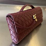 Bottega Veneta Long Clutch Andiamo With Handle Red Wine 31x13x3cm - 3