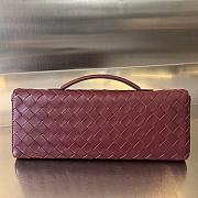 Bottega Veneta Long Clutch Andiamo With Handle Red Wine 31x13x3cm - 5