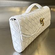 Bottega Veneta Long Clutch Andiamo With Handle White 31x13x3cm - 4