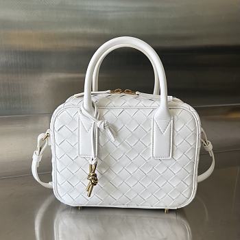 Bottega Veneta Small Top Handle White 23.5x17.5x9cm