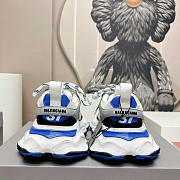 Balenciaga Cargo Sneakers In White And Blue - 5