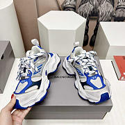 Balenciaga Cargo Sneakers In White And Blue - 2