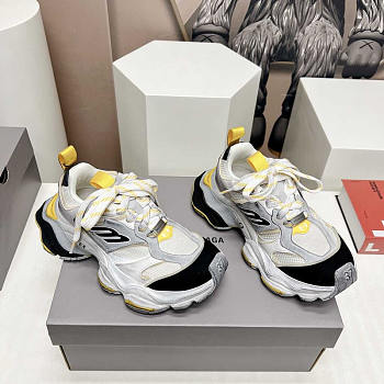 Balenciaga Cargo Sneakers In White And Yellow