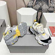 Balenciaga Cargo Sneakers In White And Yellow - 3