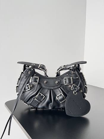 Balenciaga Le Cagole XS Shoulder Bag Black Buckles 25.9x16x9.9cm